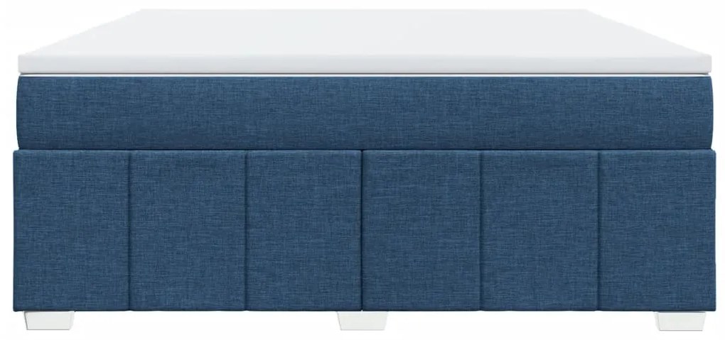 Cama com molas/colchão 180x200 cm tecido azul