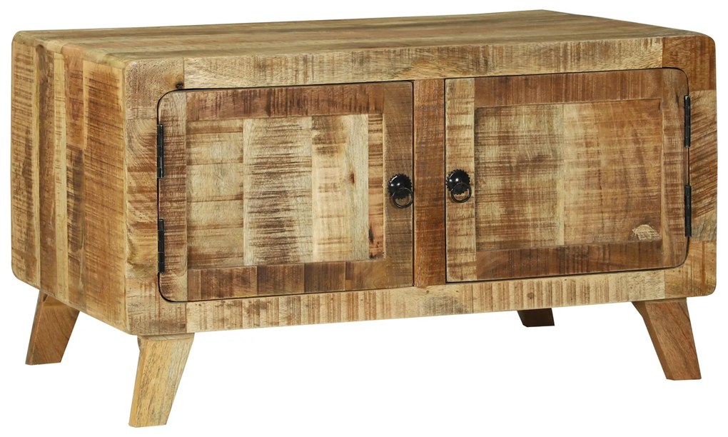 vidaXL Mesa de Café 80x54x45 cm Madeira de Mangueira Maciça Rústica
