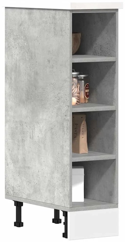 vidaXL Armário inferior “Riga” 20x44,5x81,5cm cinzento cimento