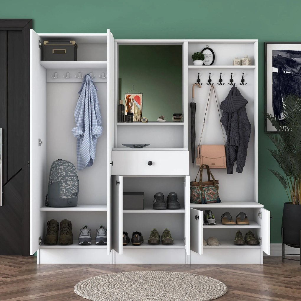 Hall Stand M3 – Branco – 179,4x182,8x37,3 cm