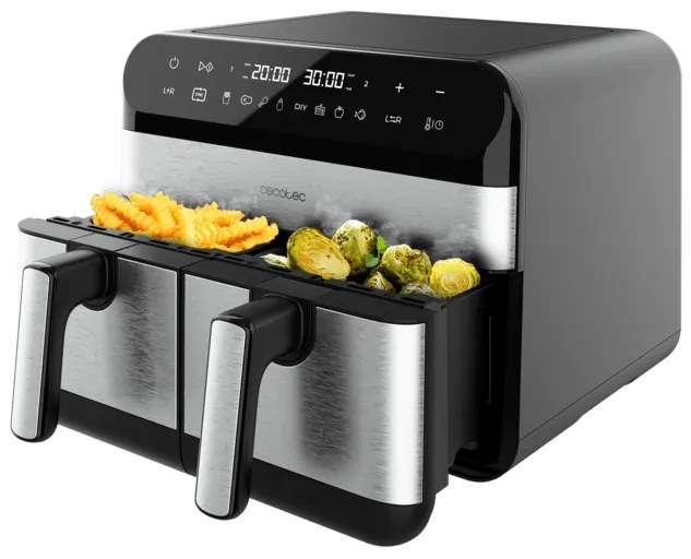 Fritadeira Air Fryer Cecofry Advance 9000 Inox Digital com 9 L de capacidade e 2800 W de potência