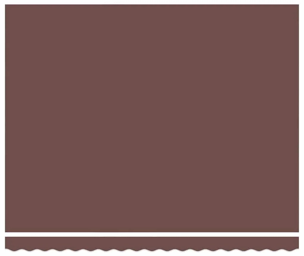 Toldo Marrom 4 x 3 m Manual Castanho 400x300 cm