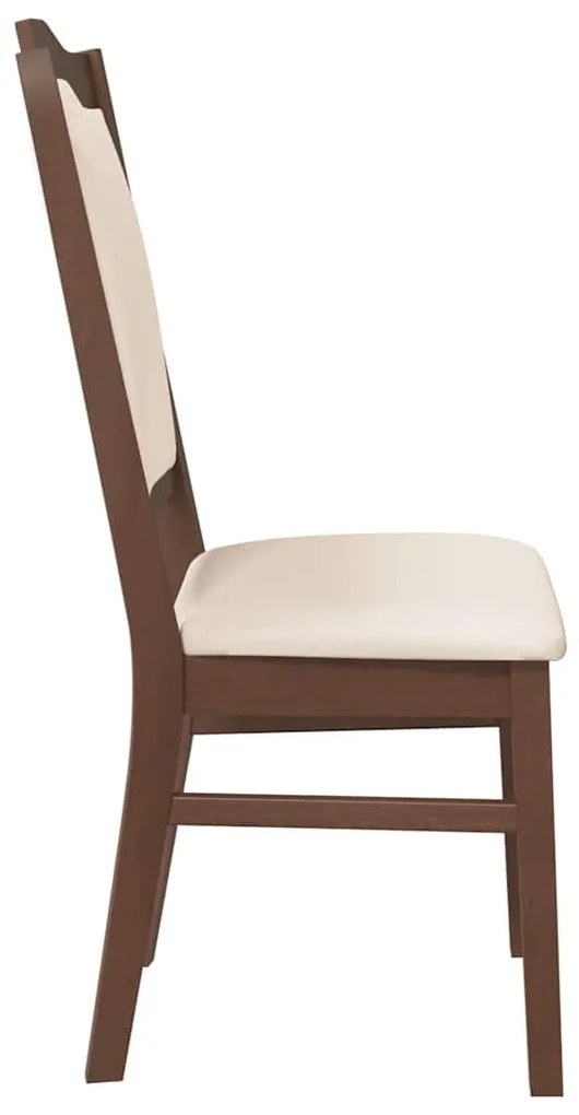 Cadeiras de jantar com almofadões 2 pcs madeira maciça castanho