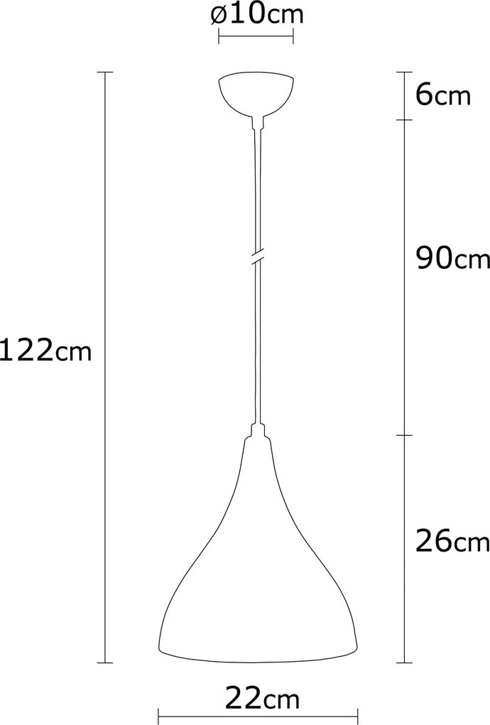 Candeeiro de Teto Berceste – Branco – 22 cm x 122 cm