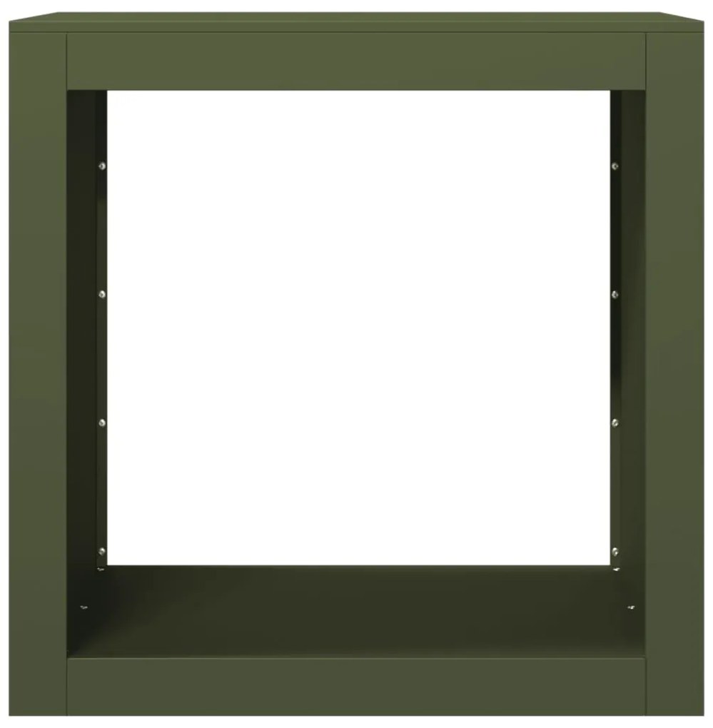 Suporte para lenha 60x40x60 cm aço verde
