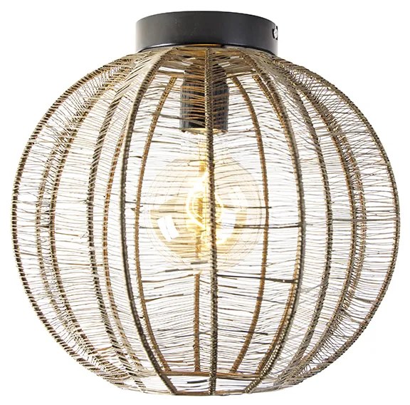 Luminária de teto industrial bronze com preto - Dong