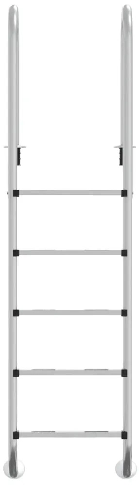 Escada de piscina 54x38x211 cm aço inoxidável 304