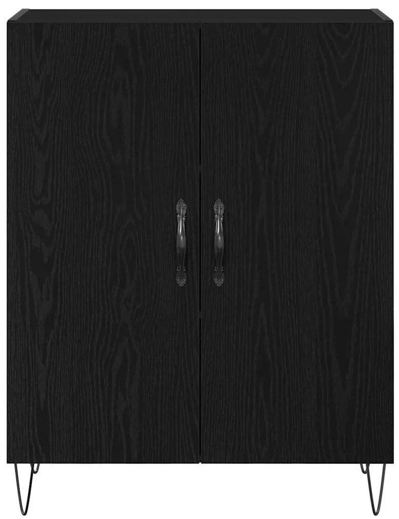 Armário Alto vidaXL Carvalho Preto 69,5x34x180 cm Madeiras de Engenhar
