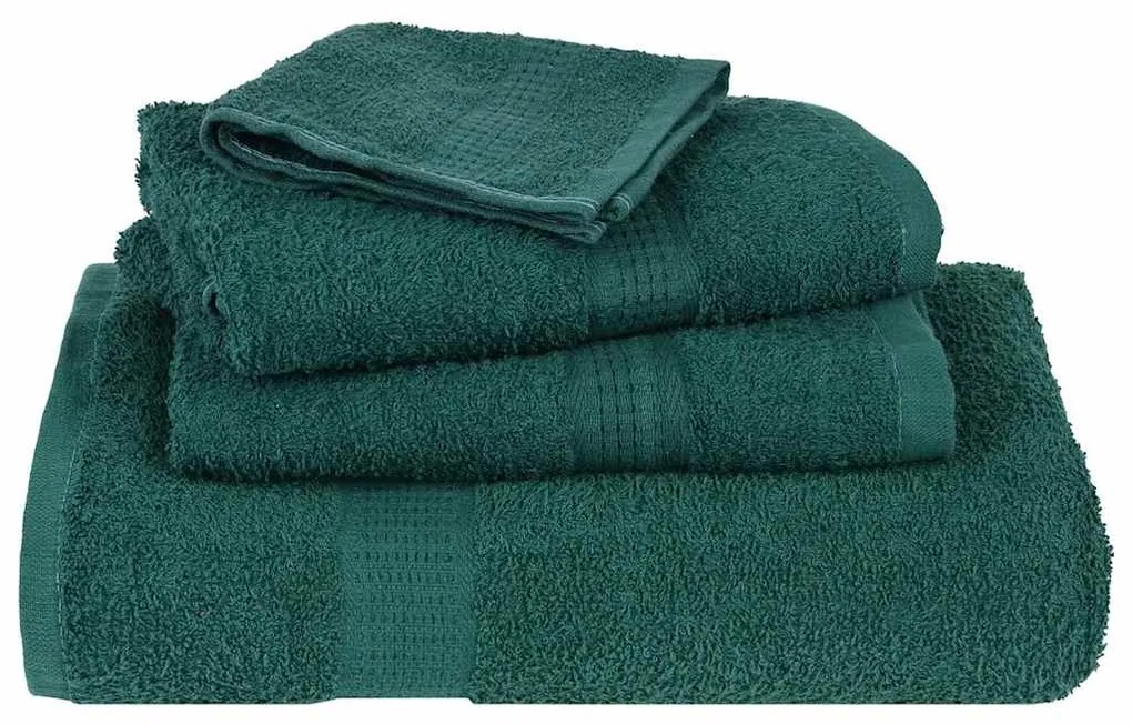 8pcs Conjunto toalhas banho 360 gsm 100% algodão verde
