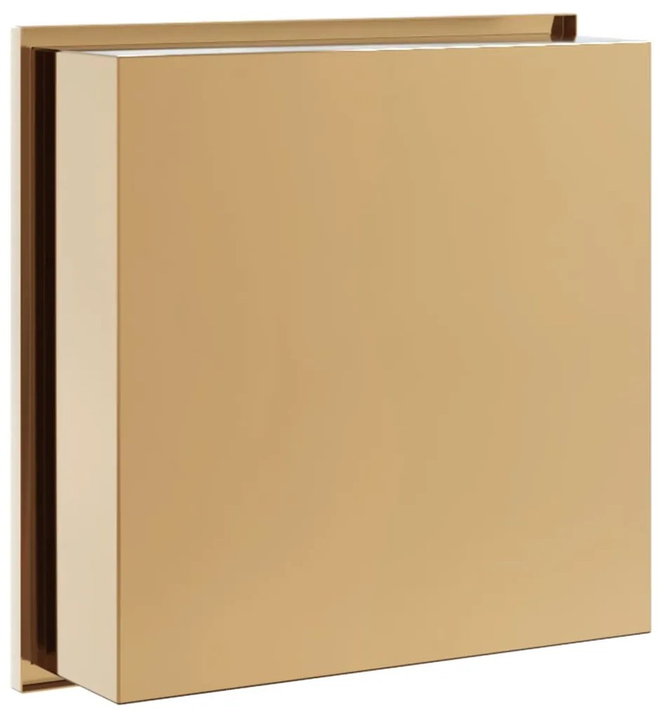 Nicho parede p/ duche 32x32x9cm aço inoxidável dourado escovada