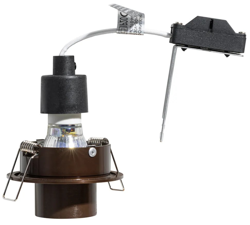 Conjunto de 6 focos embutidos bronze escuro GU10 35mm redondo inclinável - Installa