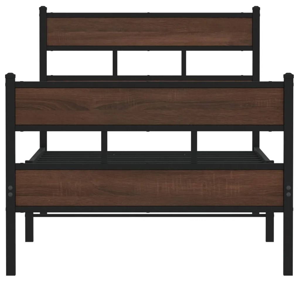 Cama sem colchão com cabeceira e pés 80x200 cm