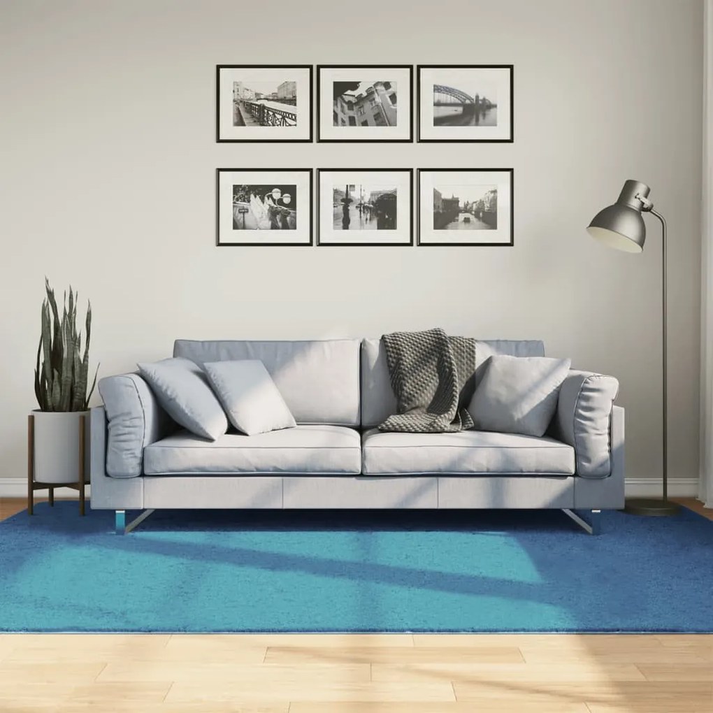 vidaXL Tapete de pelo curto OVIEDO 160x230 cm turquesa