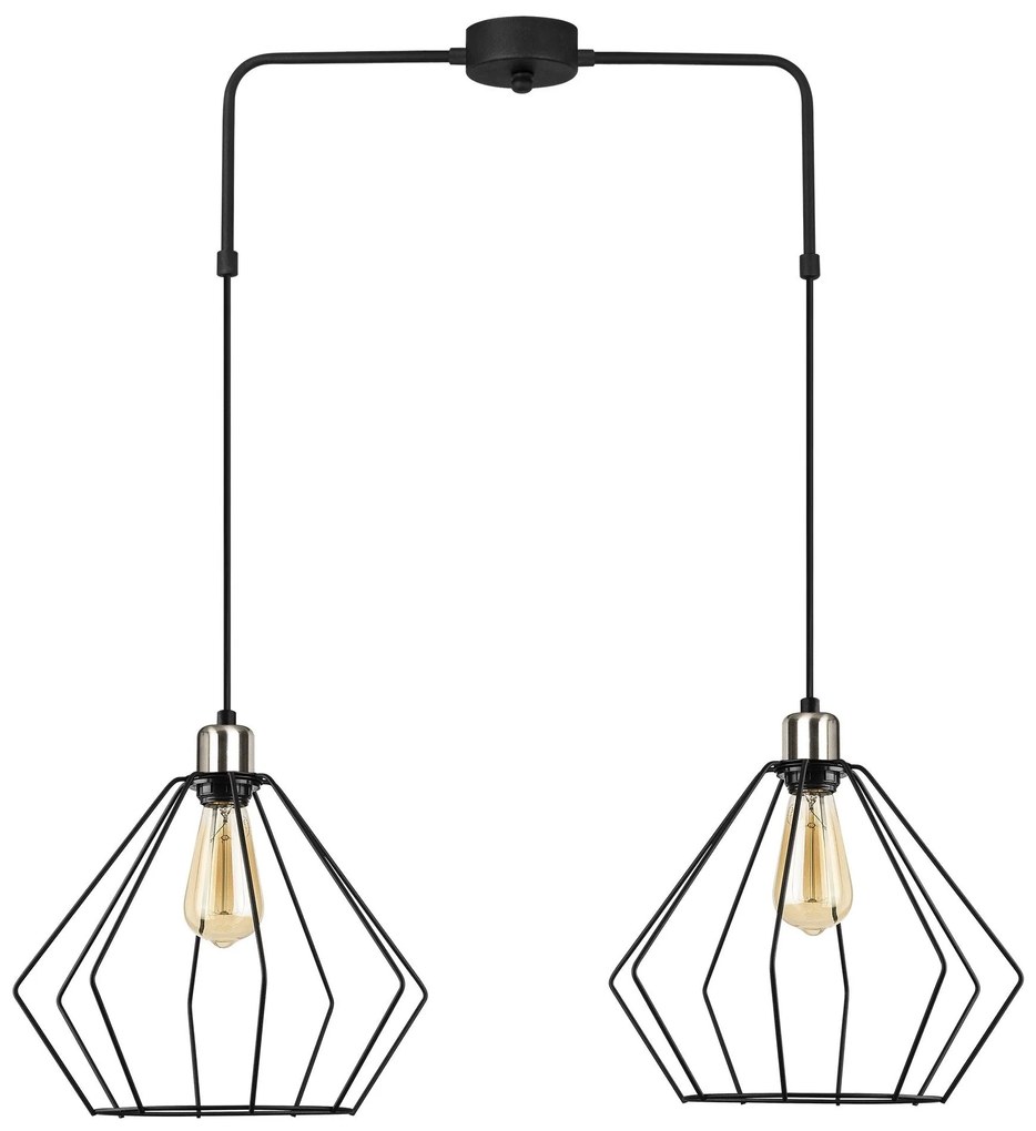 Chandelier Maden – Preto – 80 x 33 cm