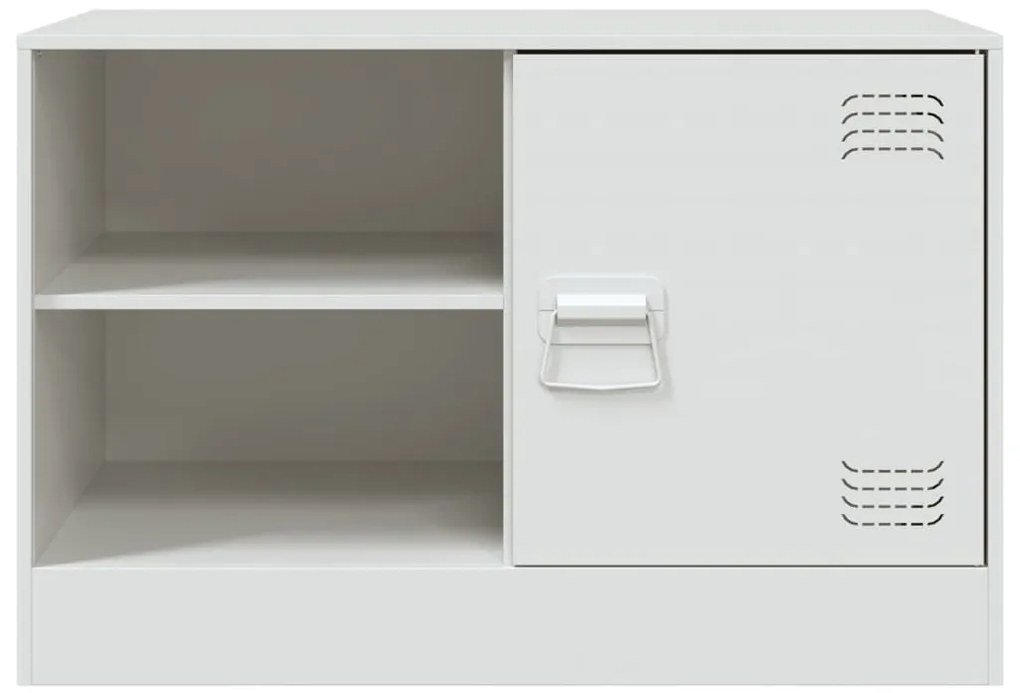 Móveis de TV 2 pcs 67x39x44 cm aço branco