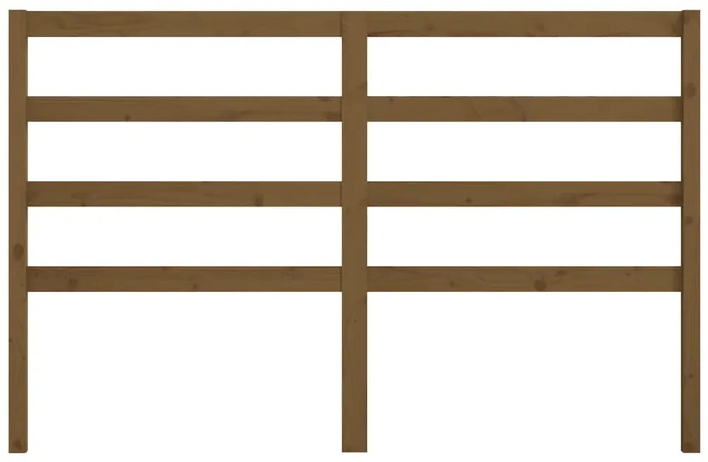 Cabeceira de cama 126x4x100 cm pinho maciço castanho mel