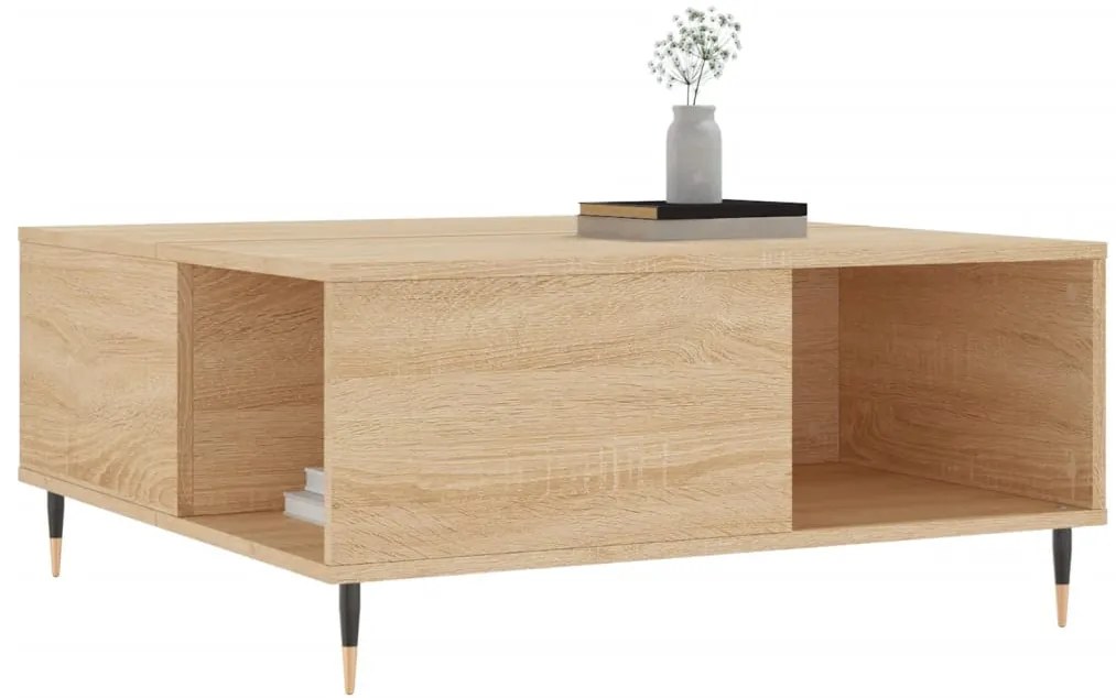 Mesa de centro 80x80x36,5 cm derivados madeira carvalho sonoma