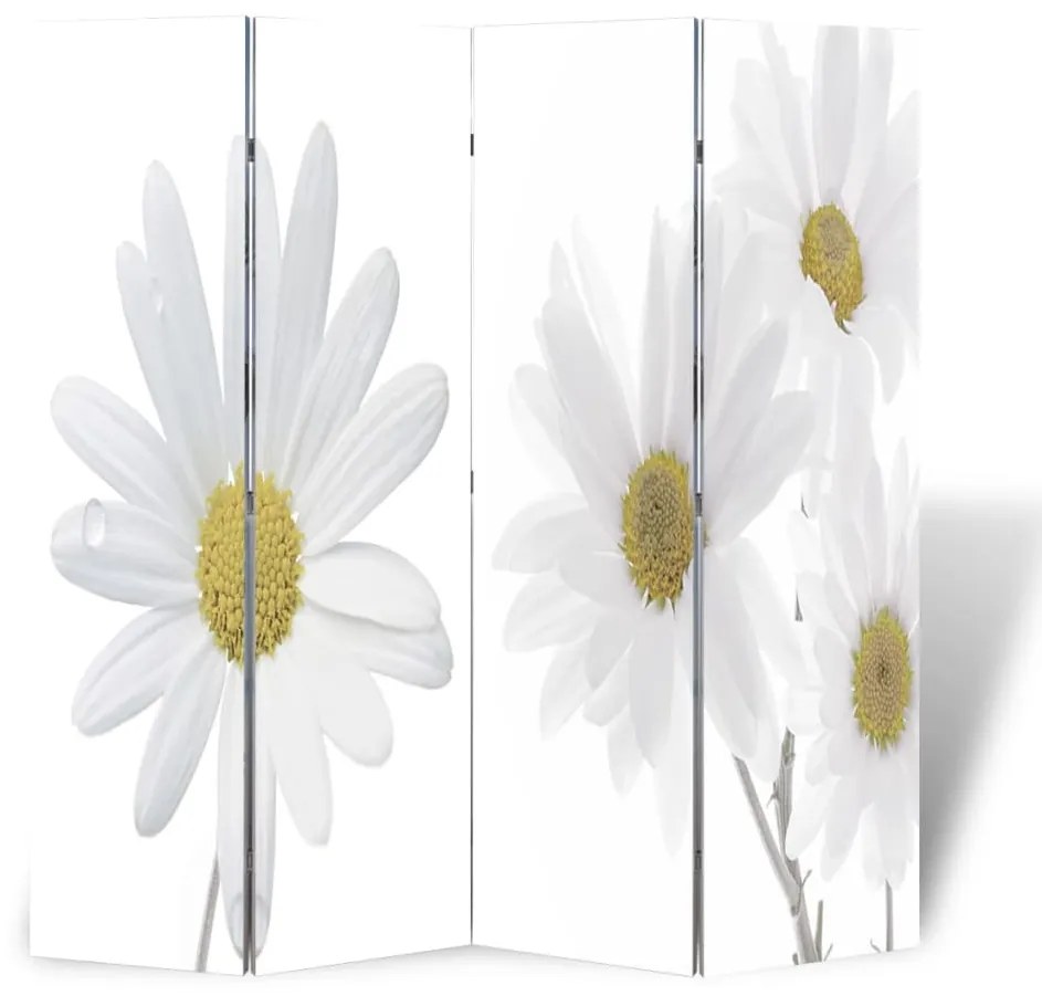 240477 vidaXL Biombo dobrável com estampa de flores 160x170 cm