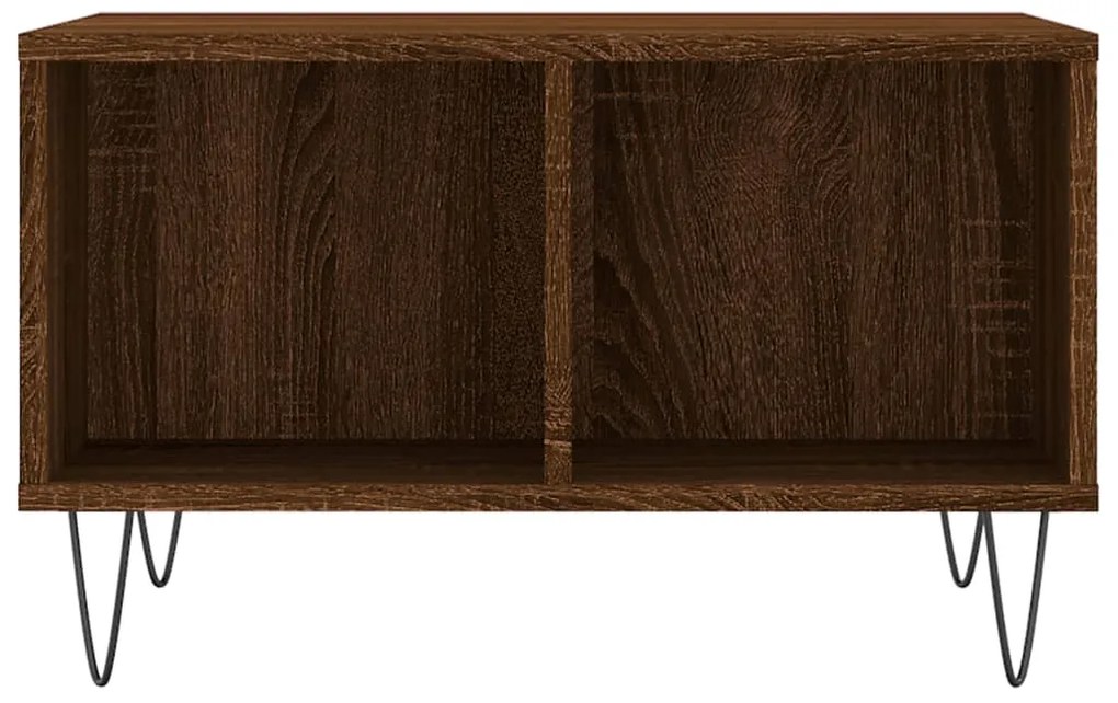 Mesa de centro 60x50x36,5cm derivados madeira carvalho castanho
