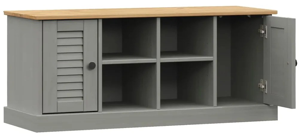 Sapateira VIGO 106x35x45 cm madeira de pinho maciça cinzento