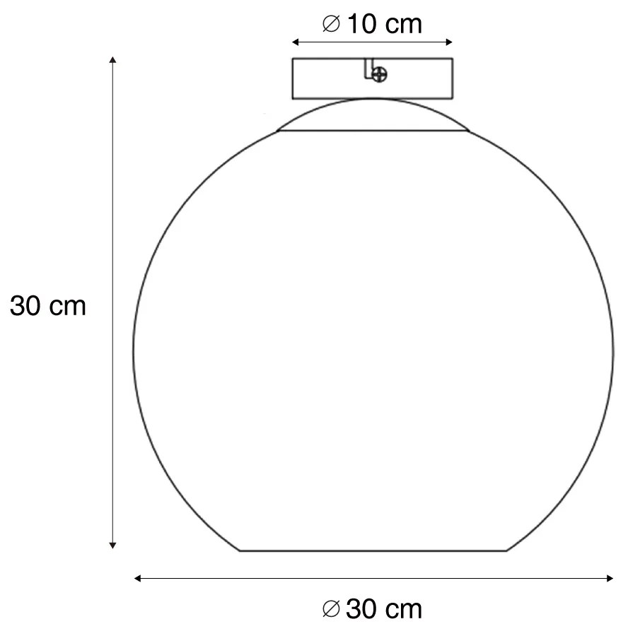 Plafon Art Deco dourado com vidro arco-íris - Sandra Art Deco