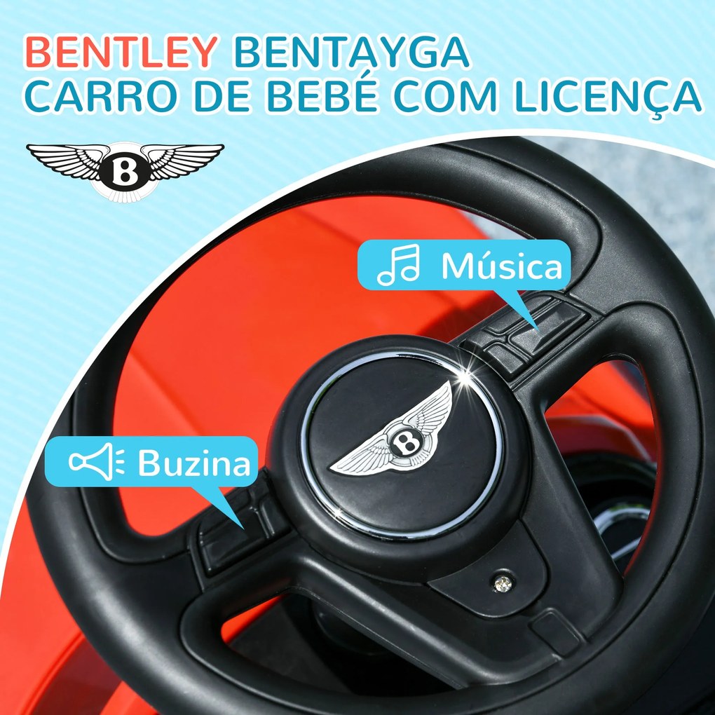 AIYAPLAY Carro Andador 3 em 1 Carro Andador com Licença Bentley Bentay