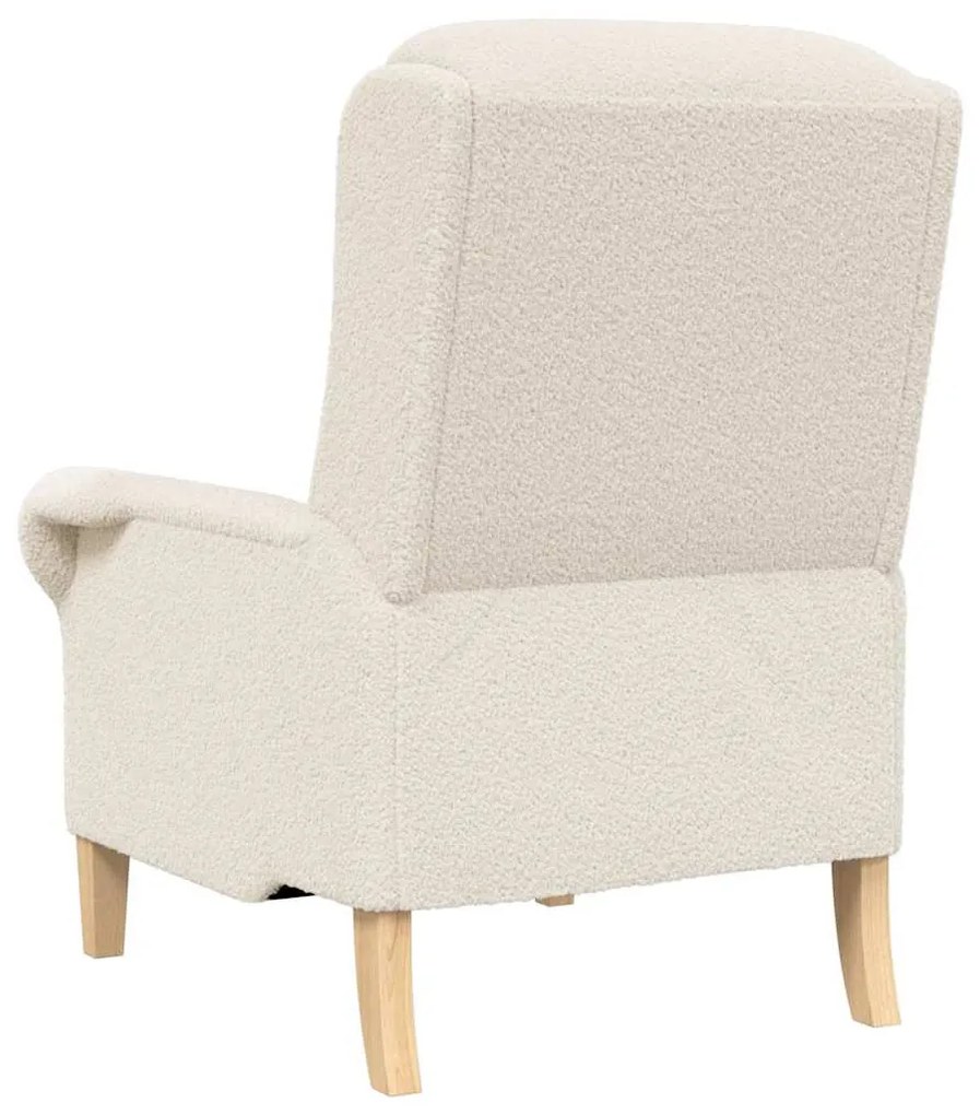 Poltrona Ergonómica Creme Standard Tecido, Madeira