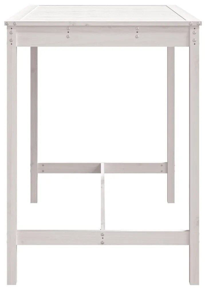 Mesa de jardim 121x82,5x110 cm madeira de pinho maciça branco