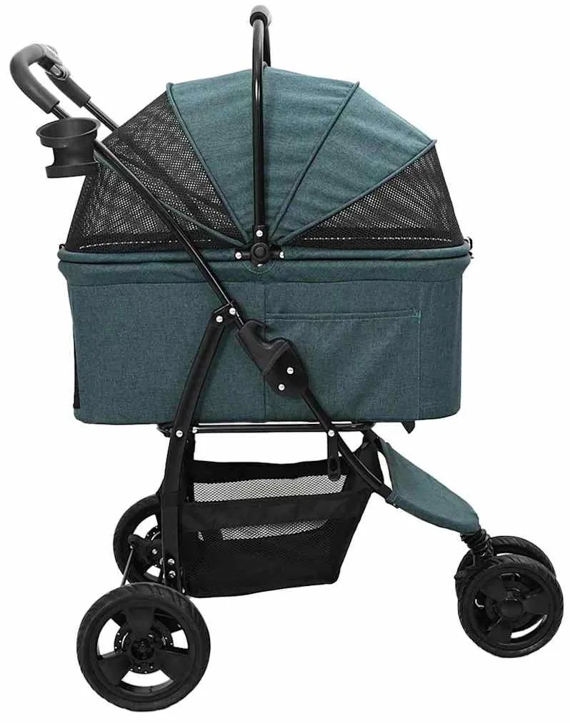 Carrinho de Pet Dobrável Verde 78 x 54 x 101 cm Tecido Oxford