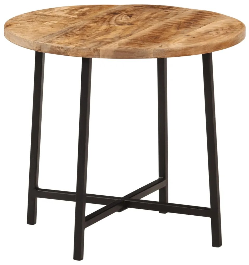 vidaXL Mesa de centro 45x45x40 cm madeira de mangueira maciça/ferro
