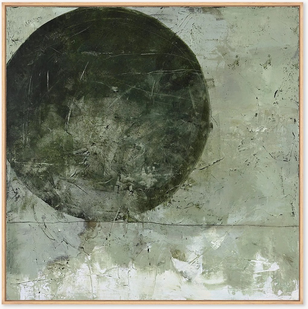 Quadro em tela emoldurado pintado à mão Light Ball