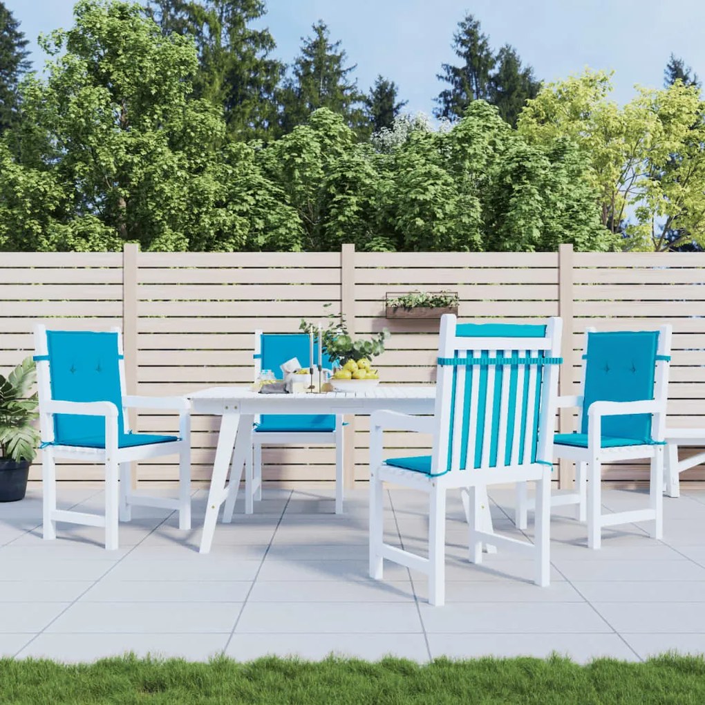 vidaXL Almofadões lombares p/ cadeiras de jardim 4pcs oxford azul