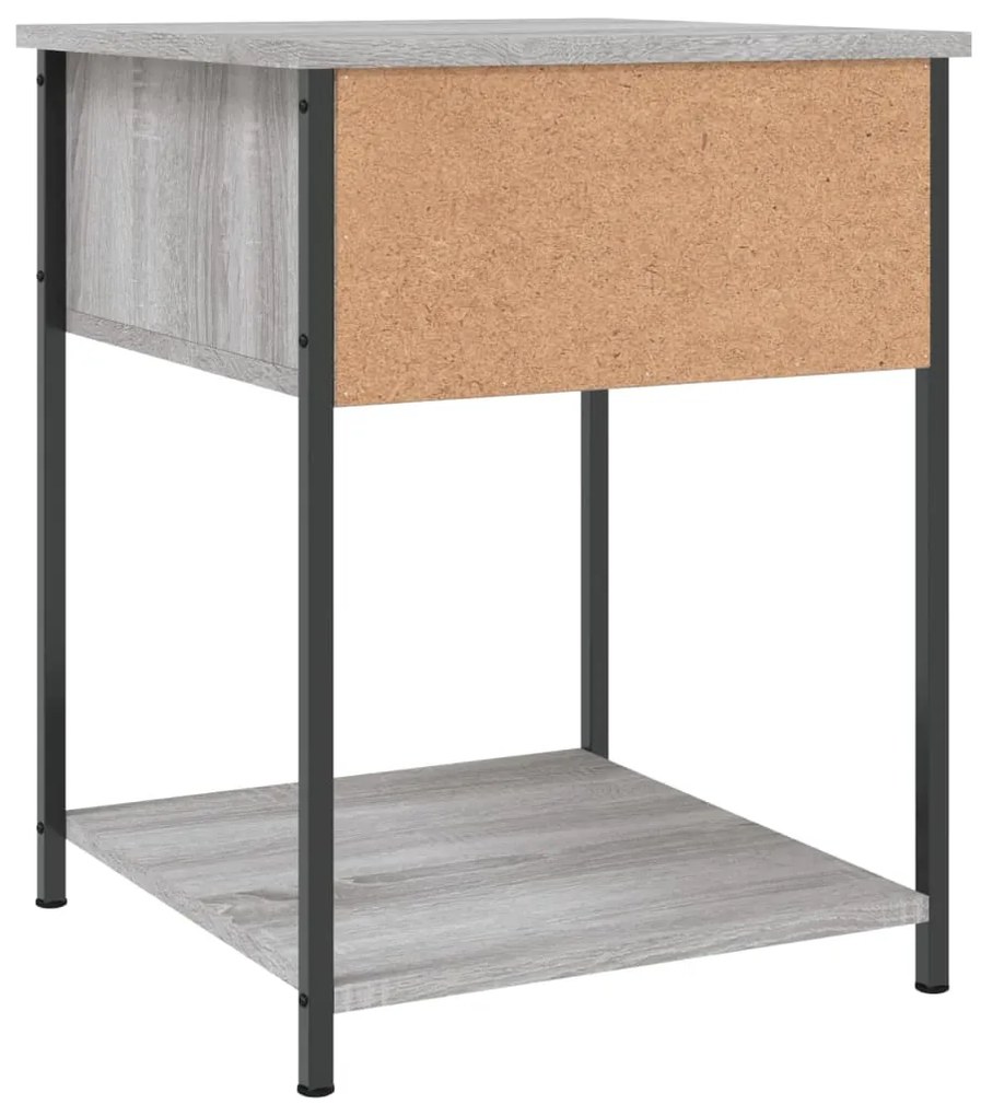 Mesas de cabeceira 2pcs 44x45x58 deriv. de madeira cinza sonoma