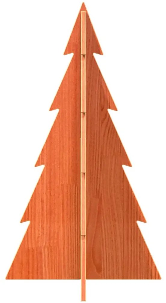 Árvore de Natal decorativa 80 cm pinho maciço castanho-mel