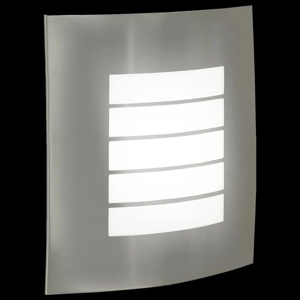 Luz de Parede Exterior 2 pcs Prata Aço Inoxidável IP44