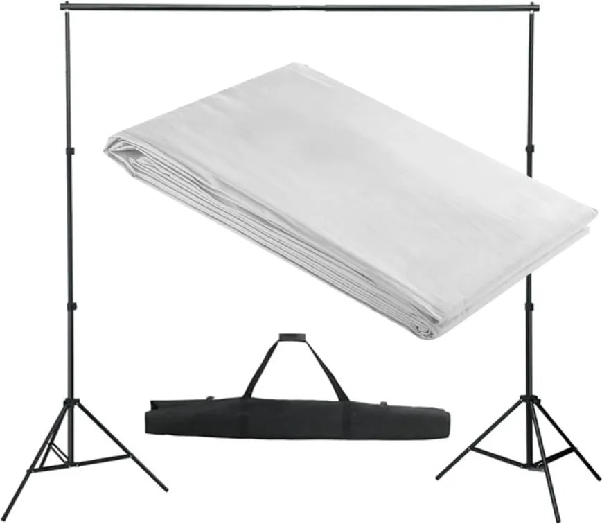 vidaXL Sistema porta-fundos 300 x 300 cm branco
