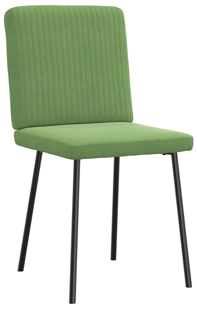 Cadeiras de jantar 4 pcs veludo verde-claro