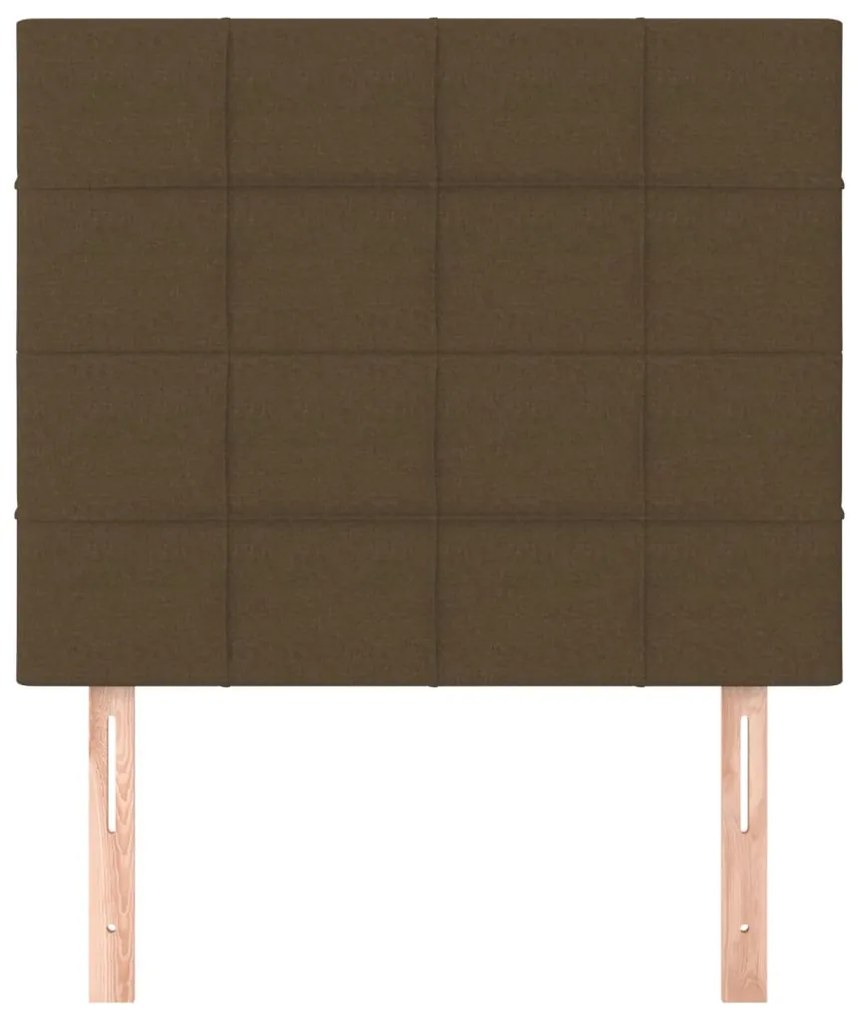 Cabeceira de cama 2 pcs tecido 80x5x78/88 cm castanho