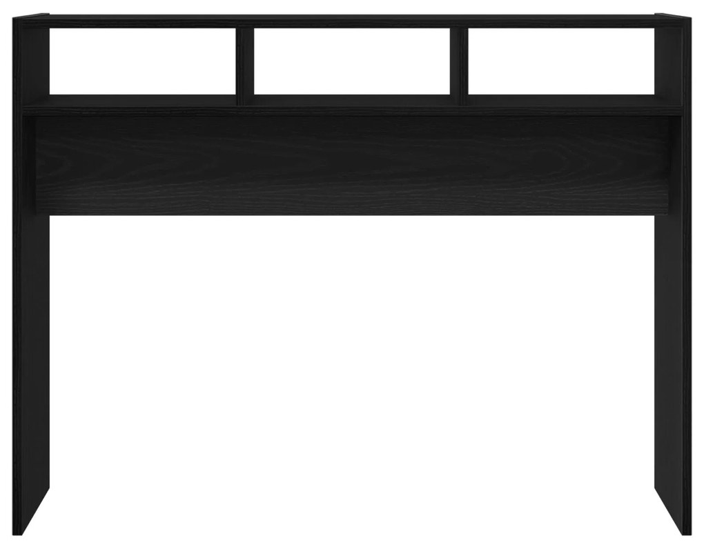 Mesa de Console vidaXL em Carvalho Preto 105x30x80 cm de Madeira de En