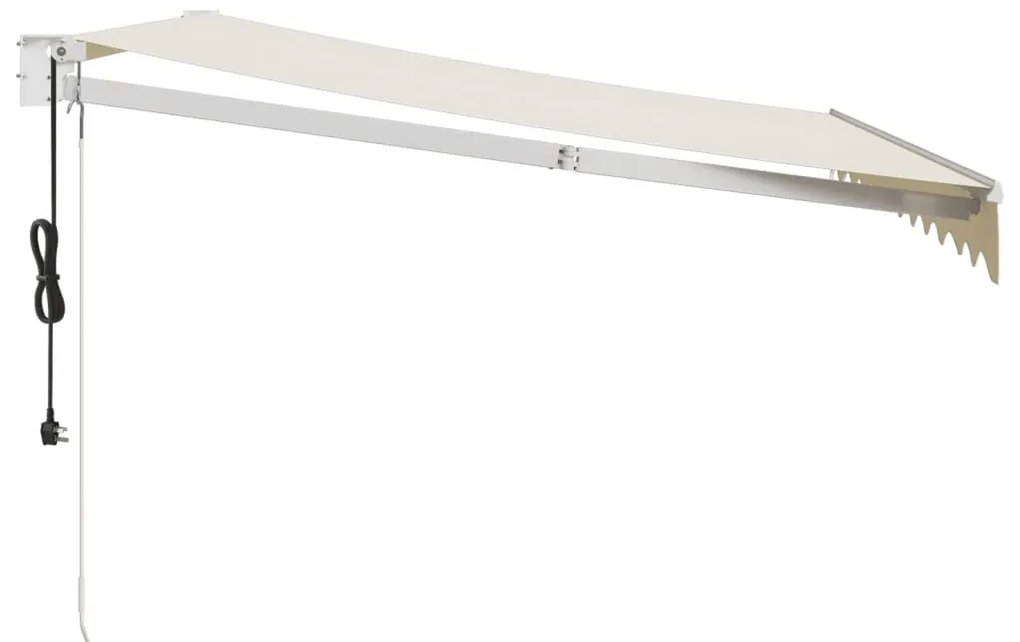 Toldo retrátil 3,5x2,5 m tecido e alumínio cor creme