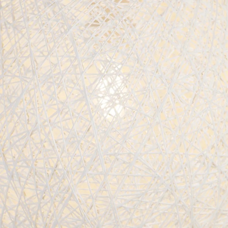 Candeeiro de suspensão rústico branco 35 cm - Corda Design,Country / Rústico,Moderno