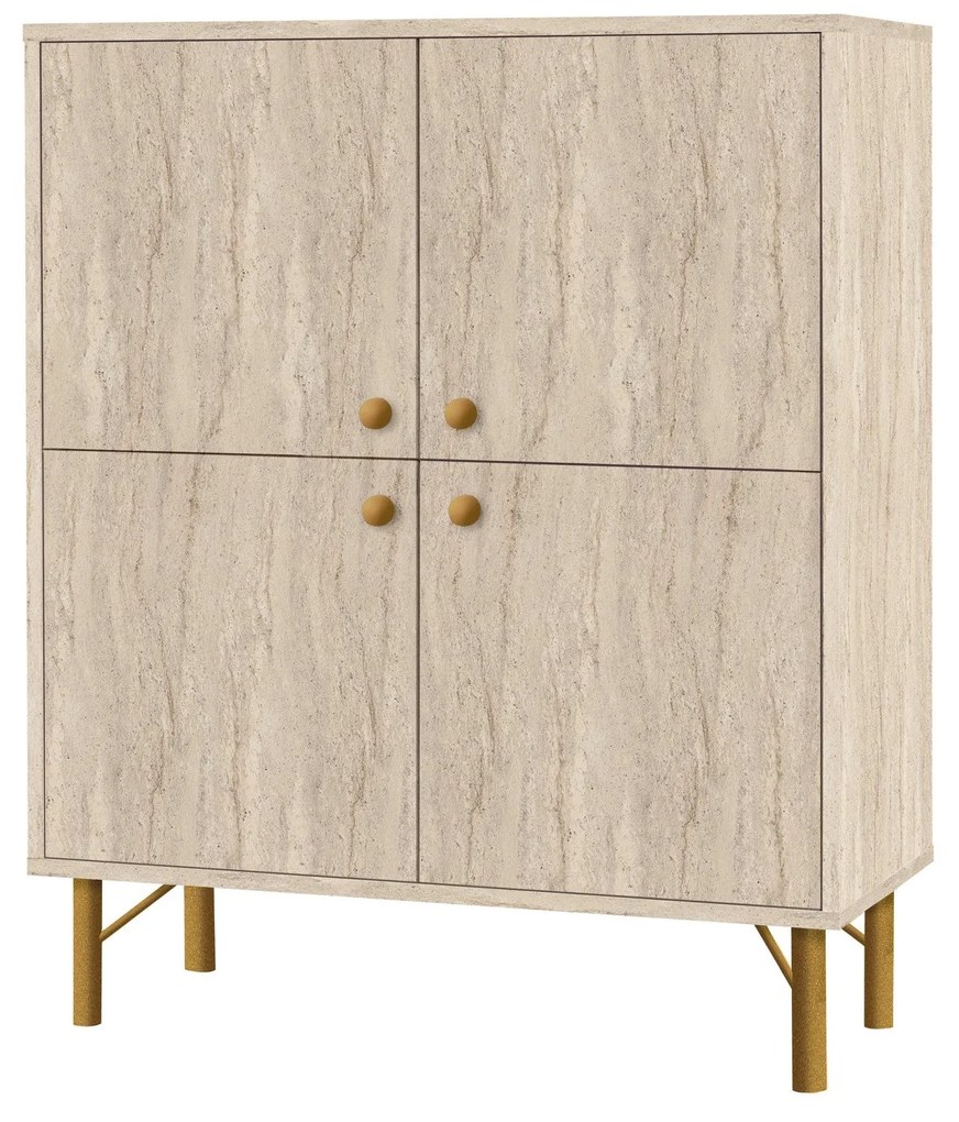 Armário Multiusos Multilux – Traverten – 95x111x36 cm