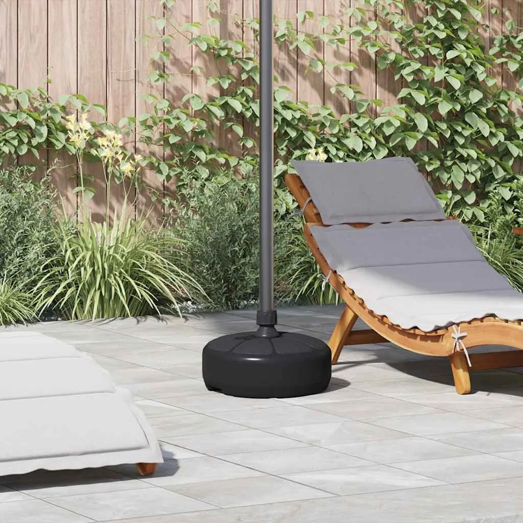 Base para guarda-sol com areia/água 15 L preto