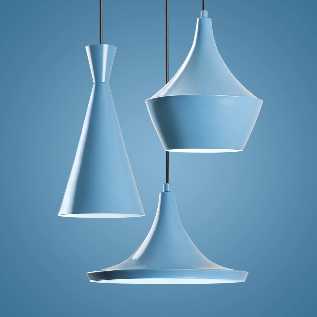 Candeeiro de Teto Tom – Azul Claro – Diâmetro 45 cm