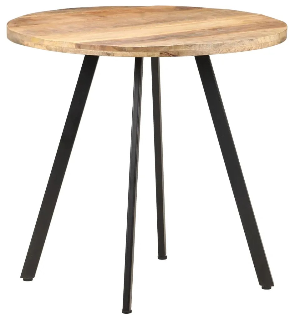 Mesa de jantar 80 cm madeira de mangueira áspera