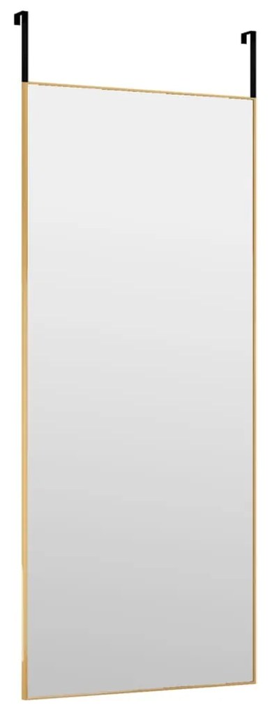 Espelho para porta 40x100 cm vidro e alumínio dourado