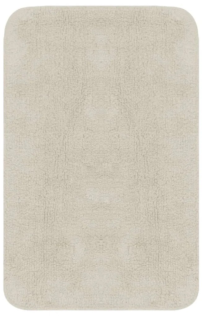 Conjunto tapetes de casa de banho 3 pcs tecido branco