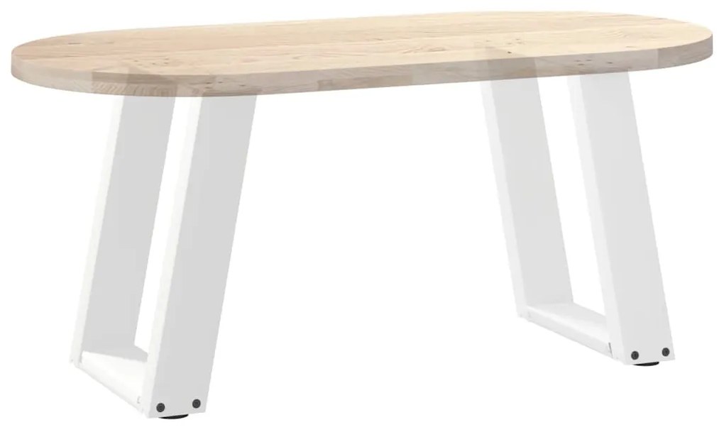 Pés para mesa de centro em formato de U, 2 peças, branco, 38x(42-43) c