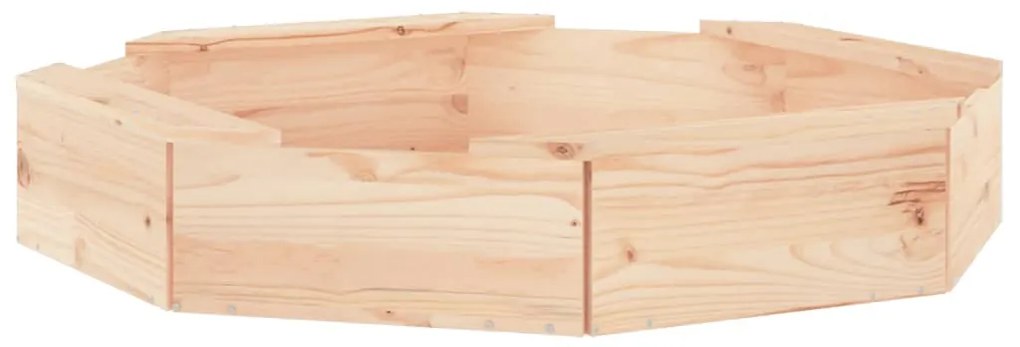 Caixa de areia octogonal com assentos madeira de pinho maciça