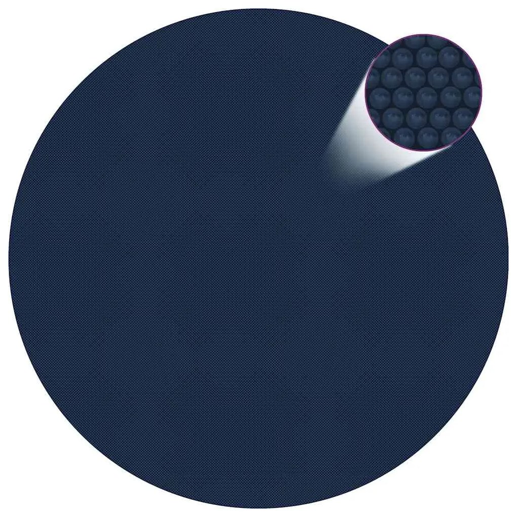 Película p/ piscina PE solar flutuante 527 cm preto e azul